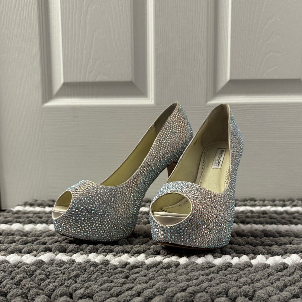 Benjamin Adams London Jewel Encrusted Stiletto Platforms, US 6.5 EU 37
